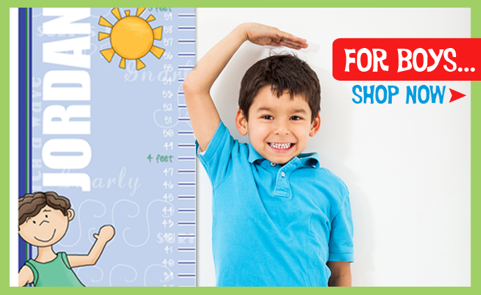 Shop for Custom Boys Growth Chart Designs at My First Growth Chart